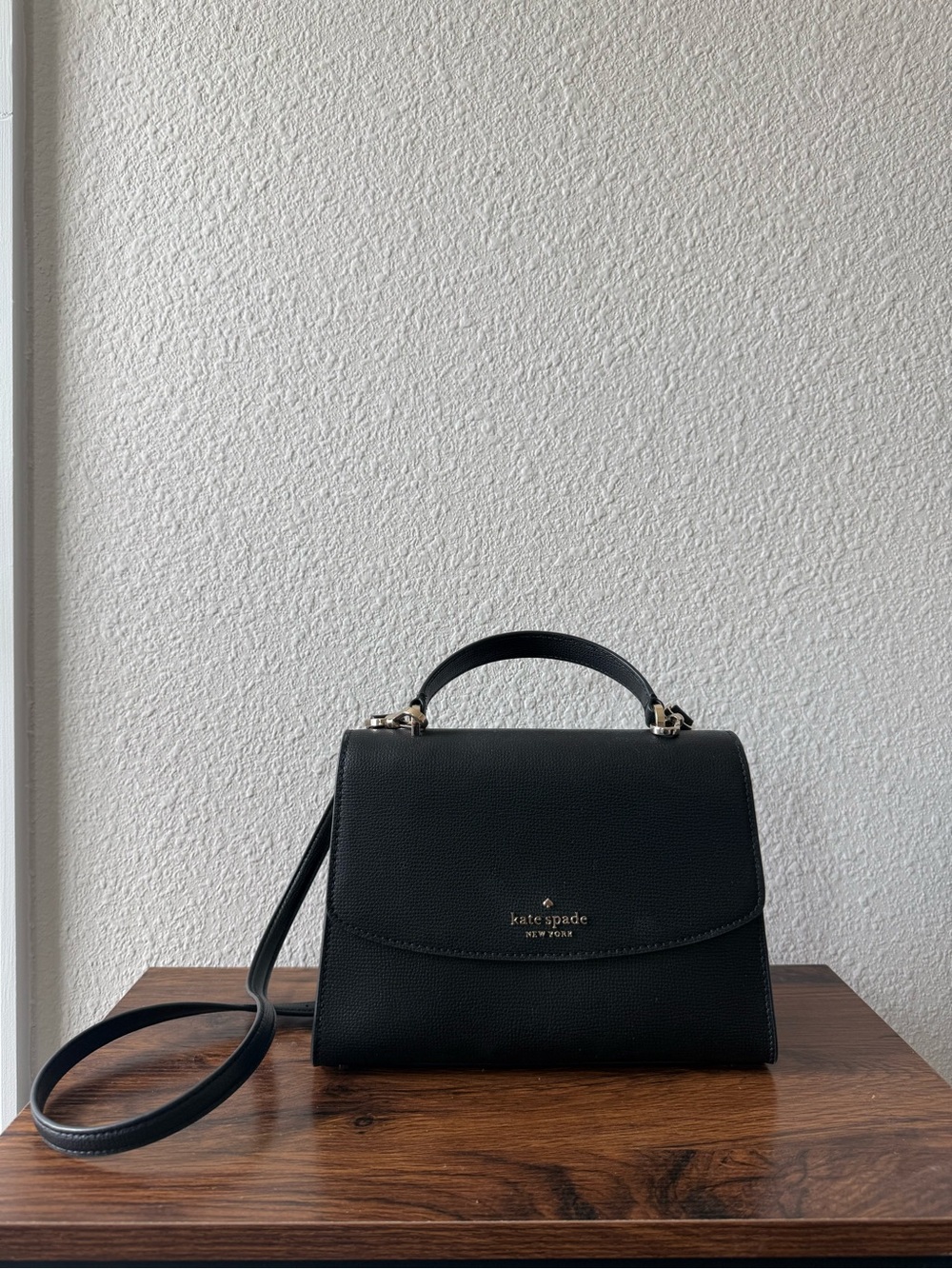 kate spade Black Leather Top-Handle Satchel